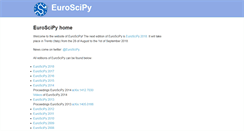 Desktop Screenshot of euroscipy.org